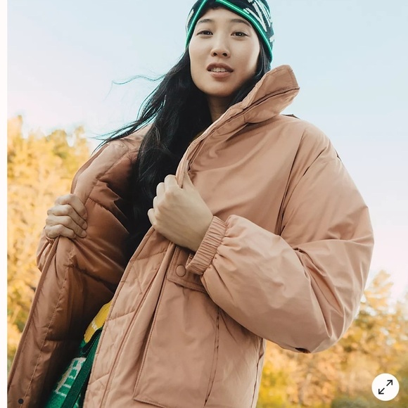 FREE PEOPLE Free People Duvet Bomber Jacket in Doe Size L - Picture 7 of 8